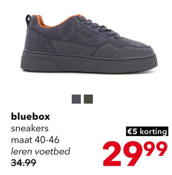 Scapino bluebox sneakers maat 40-46 leren voetbed aanbieding