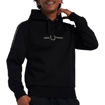 Plutosport Fred perry bold tipped hoodie heren aanbieding