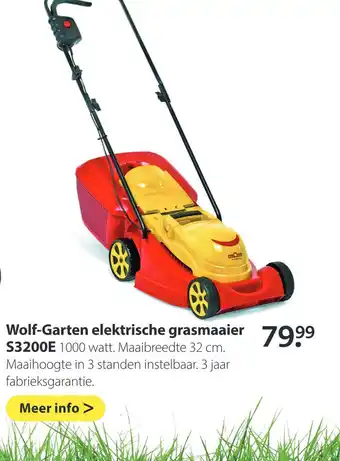 Boerenbond Wolf-Garten elektrische grasmaaier S3200E aanbieding