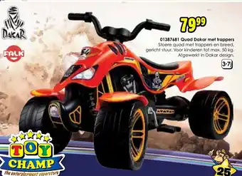 ToyChamp FALK Quad Dakar met trappers aanbieding