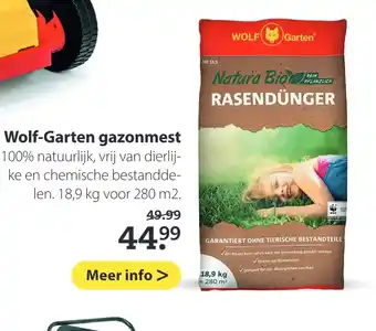 Boerenbond Wolf-garten gazonmest aanbieding