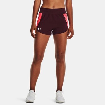 Under Armour Damesshorts under armour fly-by elite high-rise donker kastanjebruin / beta / reflecterend m aanbieding