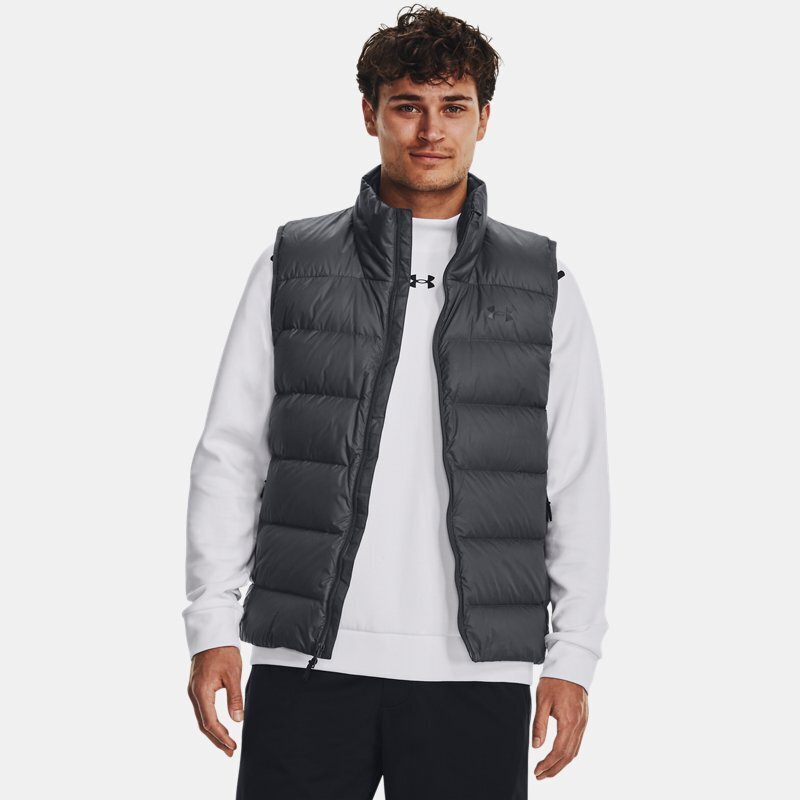 Under Armour Herenbodywarmer under armour storm armour down 2.0 pitch grijs / zwart s aanbieding