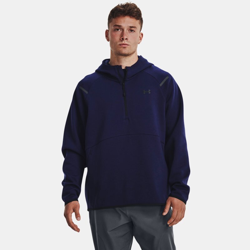 Under Armour Herenhoodie under armour unstoppable fleece midnight marineblauw / zwart s aanbieding