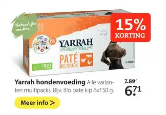 Boerenbond Yarrah hondenvoeding 150g aanbieding