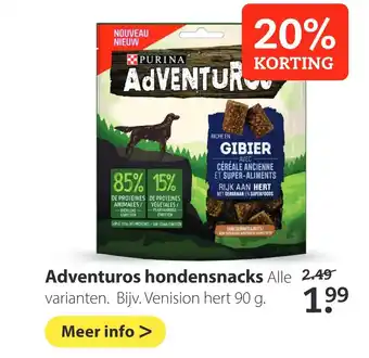 Pets Place Adventuros hondensnacks 90g aanbieding