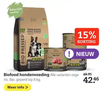 Pets Place Biofood hondenvoeding 8kg aanbieding