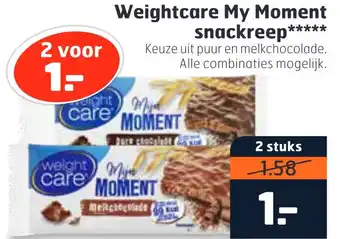 Trekpleister Weightcare my moment snackreep aanbieding