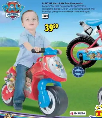 ToyChamp Injusa Neox PAW Patrol loopmotor aanbieding
