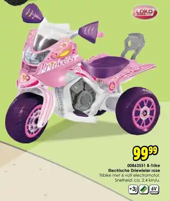 ToyChamp LOKO B-Trike Electrische Driewieler roze aanbieding