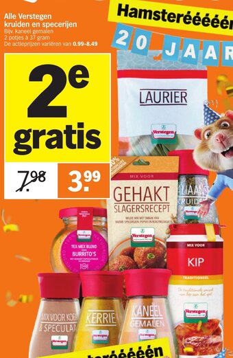 Albert Heijn Alle Verstegen kruiden en specerijen aanbieding