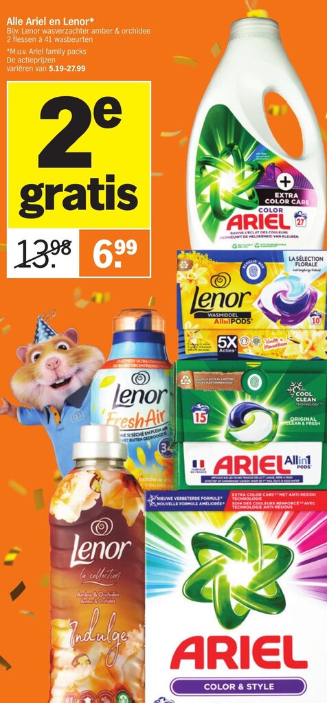 Albert Heijn Alle Ariel en Lenor aanbieding