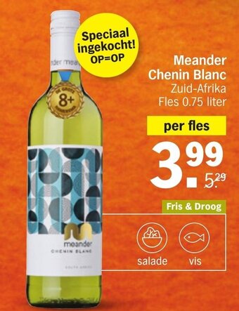 Albert Heijn Meander Chenin Blanc Fles 0.75 liter aanbieding