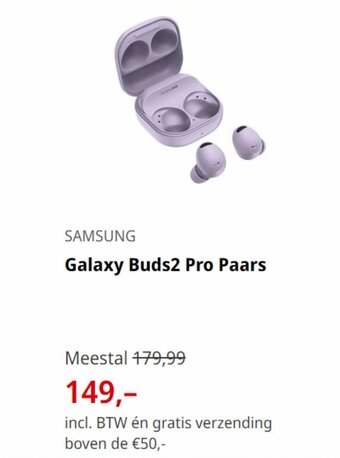 MediaMarkt SAMSUNG Galaxy Buds2 Pro Paars aanbieding