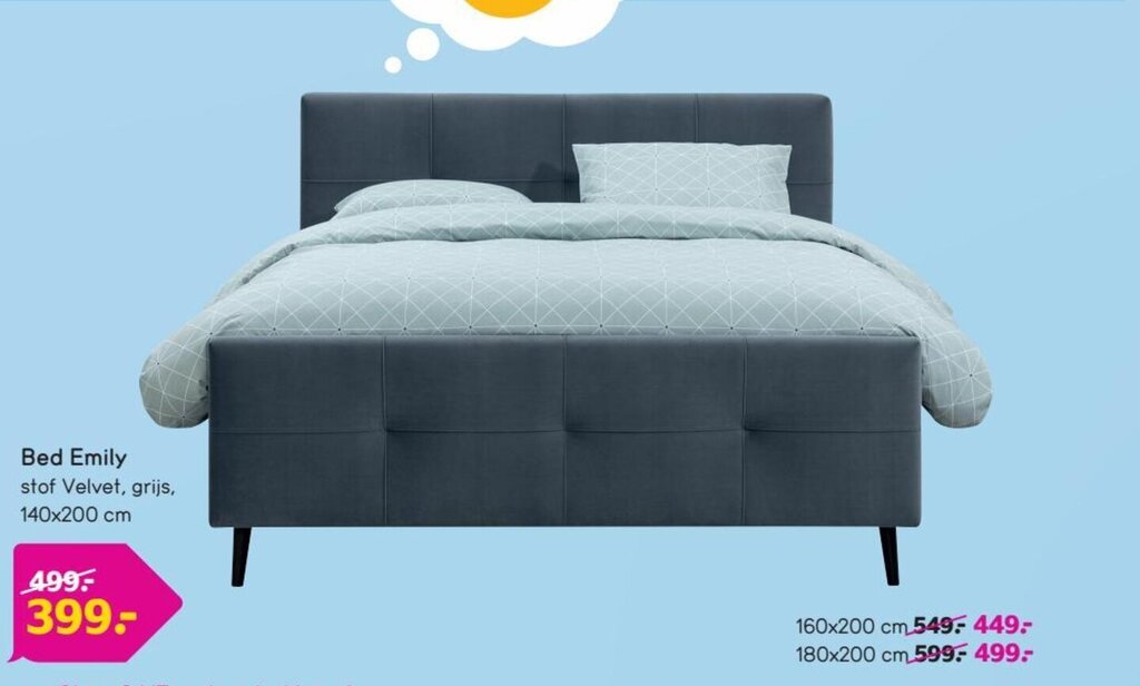 Leen Bakker Bed Emily 140x200cm aanbieding