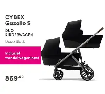 Baby & Tiener Cybex Gazelle S duo kinderwagen deep black aanbieding