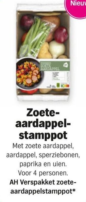 Albert Heijn AH Verspakket zoete-aardappelstamppot aanbieding