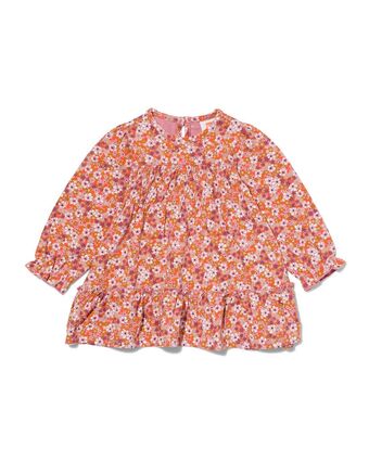 HEMA Hema baby jurk bloemen (roze) aanbieding