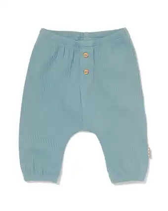 HEMA Hema newborn broek rib (blauw) aanbieding