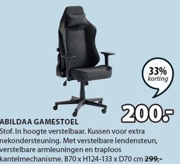 Jysk Abildaa gamestoel aanbieding