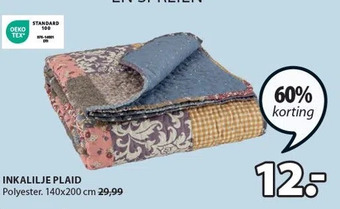 Jysk Inkalilje plaid aanbieding