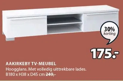 Jysk Aakirkeby tv-meubel aanbieding