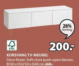 Jysk Korsvang tv-meubel aanbieding