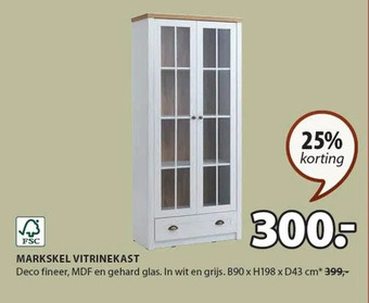 Jysk Markskel vitrinekast aanbieding