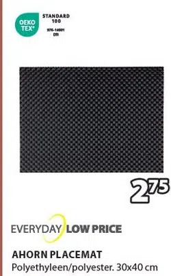 Jysk Ahorn placemat aanbieding