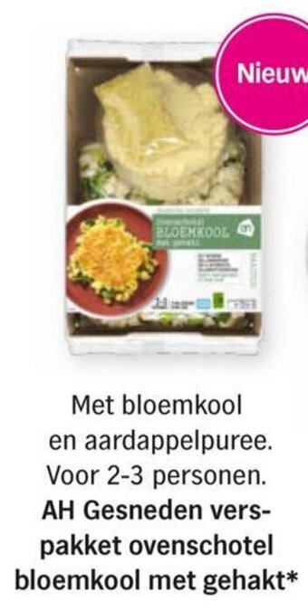 Albert Heijn AH Gesneden verspakket ovenschotel bloemkool met gehakt aanbieding