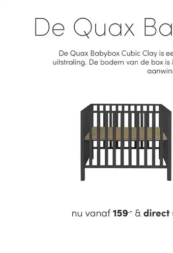 Baby & Tiener Quax Babybox Cubic Clay black aanbieding