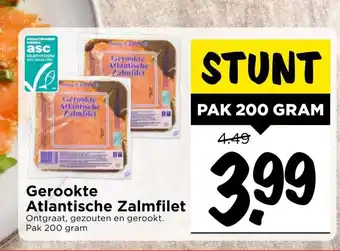 Vomar Voordeelmarkt Gerookte Atlantische Zalmfilet 200g aanbieding