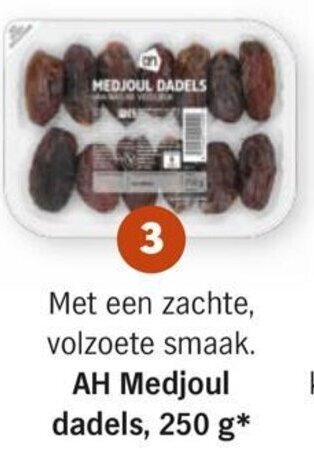 Albert Heijn AH Medjoul dadels, 250 g aanbieding