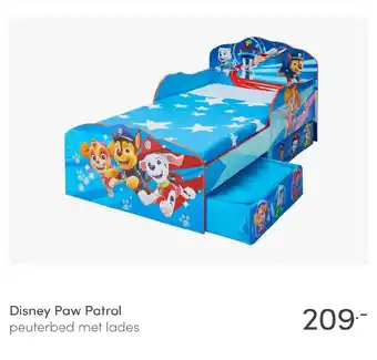 Baby & Tiener Disney PAW Patrol Peuterbed met lades aanbieding