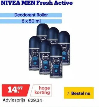 Bol.com Nivea men fresh active aanbieding