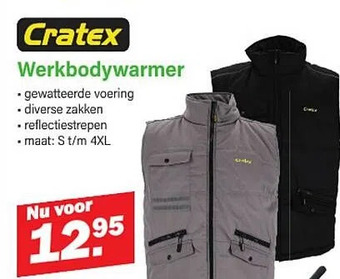 Van Cranenbroek Cratex werkbodywarmer aanbieding