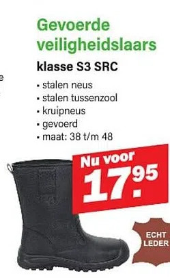 Van Cranenbroek Gevoerde veiligheidslaars aanbieding