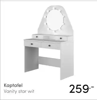 Baby & Tiener Kaptafel Vanity star wit aanbieding