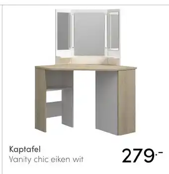 Baby & Tiener Kaptafel Vanity Chic eiken wit aanbieding