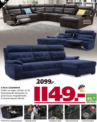 Seats and Sofas 2-Term Casanova aanbieding