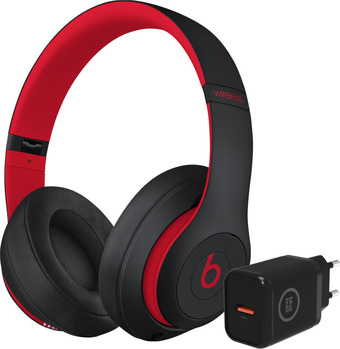 Coolblue Beats studio3 wireless zwart/rood + bluebuilt oplader aanbieding