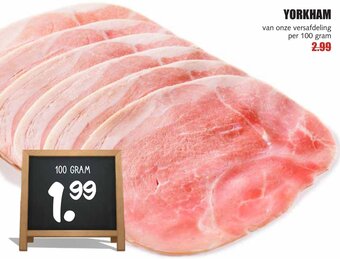 De Boerenschuur YORKHAM per 100 gram aanbieding