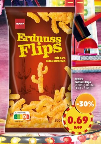 PENNY DE PENNY Erdnuss Flips 200 g aanbieding