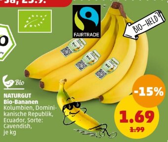 PENNY DE NATURGUT Bio-Bananen aanbieding