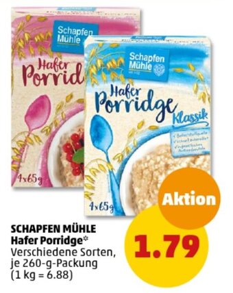 PENNY DE SCHAPFEN MÜHLE Hafer Porridge 260 g aanbieding