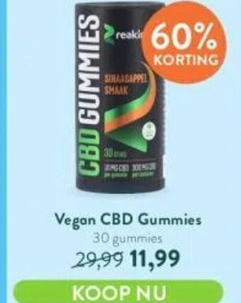 Holland & Barrett Vegan CBD Gummies 30 gummies aanbieding