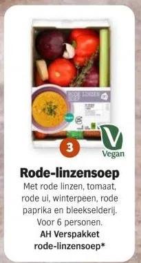 Albert Heijn Rode-linzensoep aanbieding