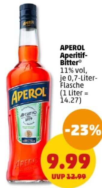 PENNY DE APEROL Aperitif-Bitter aanbieding