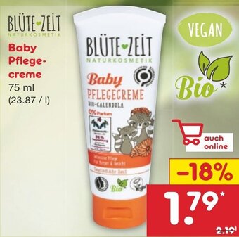 Netto Marken-Discount DE BLÜTE-ZEIT Baby Pflegecreme aanbieding