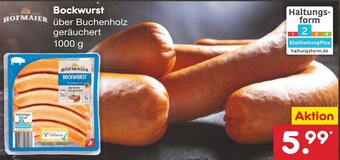 Netto Marken-Discount DE Bockwurst  1000g aanbieding